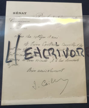 Lettre autographe signée de Joseph Caillaux - 1925. undefined