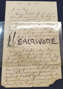 Lettre autographe signée d'Ernest Lafont - 1905. undefined