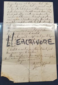 Lettre autographe signée d'Ernest Lafont - 1905