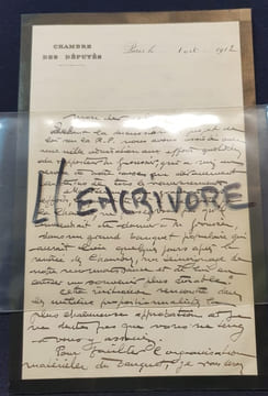 Billet autographe signé de Charles Benoist - 1912. undefined