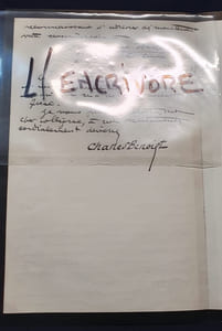 Billet autographe signé de Charles Benoist - 1912