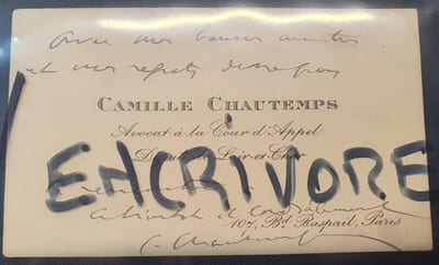 Billet autographe signé Camille Chautemps 