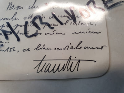 Carte autographe  signé de Jean Piot   - Septembre 1934