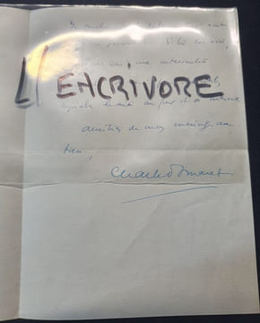 Lettre autographe signée de Charles Pomaret - 1938 ou 1939. undefined
