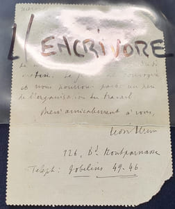 Billet autographe signé de Léon Blum - 1919
