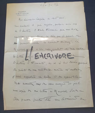 Lettre autographe signée du Maréchal Lyautey - 1927. undefined