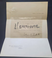 Lettre tapuscrite signée de W.C. Bullit Ambassadeur des USA - Juin 1940