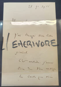 Lettre autographe signée de Paul Deschanel  - 1916
