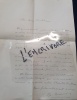 Lettre autographe signée de Edmond Kinds - Janvier 1958. 