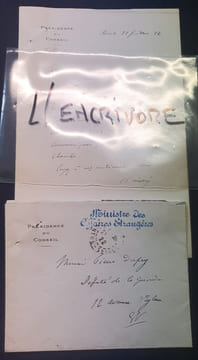 Lettre autographe signée de Raymond Poincaré - 1922. undefined