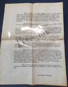 Lettre signé de Pierre Gamarra - Octobre 1949