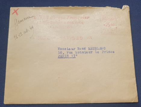Lettre signé de Pierre Gamarra - Octobre 1949. undefined