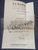 Lettre signé de Pierre Gamarra - Octobre 1949. 