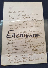 Lettre autographe manuscrite signée de Alphonse Karr
