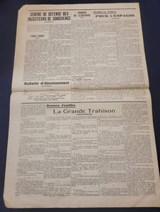 [ Presse Anarchiste ] - Rectitude - Organe des Pacifistes d'action et de la Ligue des objecteurs de conscience - Numéro 7 du 20 Janvier 1937