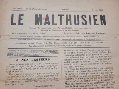 [ Presse Anarchiste - Néo Malthusianisme ]- Le Malthusien - Numéro 15 de Février 1910