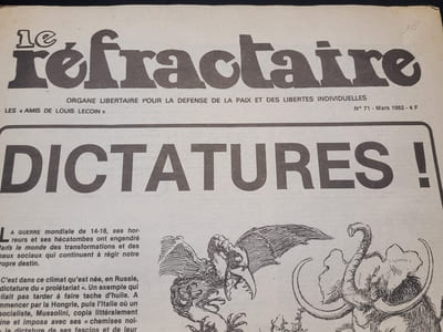 [ Presse Anarchiste ] - Le Refractaire - Numéro 71 de Mars 1982