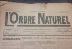 [ Presse Anarchiste ]-  L'Ordre Naturel - Hebdomadaire Individualiste - 3 Num&eacute;ros - N. 5/11 et 24 de 1921. Collectif