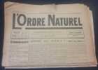 [ Presse Anarchiste ]-  L'Ordre Naturel - Hebdomadaire Individualiste - 3 Num&eacute;ros - N. 5/11 et 24 de 1921. Collectif
