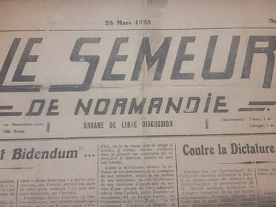 [ Presse Anarchiste ]- Le Semeur de Normandie - Organe de libre discussion - 6 numéros 1925