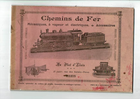 Catalogue Chemins de Fer mécaniques à vapeur et électriques. Accessoires. Autombiles Cuirassés Torpilleurs Paquebot. Au Plat d'Etain. undefined