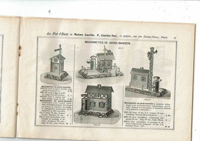 Catalogue Chemins de Fer mécaniques à vapeur et électriques. Accessoires. Autombiles Cuirassés Torpilleurs Paquebot. Au Plat d'Etain