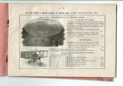 Catalogue Chemins de Fer mécaniques à vapeur et électriques. Accessoires. Autombiles Cuirassés Torpilleurs Paquebot. Au Plat d'Etain