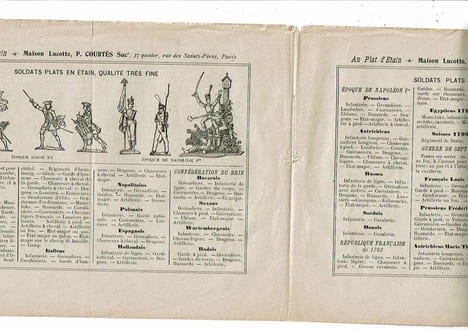 Cataloguespécial des Soldats plats en étain de toutes les époques, de toutes les nations de toutes les armes. Au Plat d'Etain. Maison Lucotte, P ...