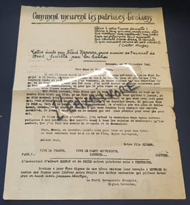   Rare tract de la Résistance française - Comment meurent les patriotes Bretons - PCF