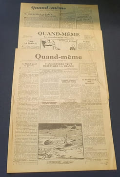 3 Bulletins Quand Mème - Les Nouvelles qu'on vous cache - Octobre et Novembre 1940 - Parachutés par la R.A.F. . undefined