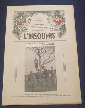 L'insoumis - Bulletin mensuel d'information et de Combat contre les Mauvais Belges - N. 33 - Octobre 1943. undefined