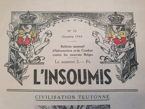 L'insoumis - Bulletin mensuel d'information et de Combat contre les Mauvais Belges - N. 33 - Octobre 1943. undefined