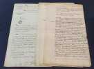 4 documents manuscrits concernant les salines de Dieuze en 1791. 