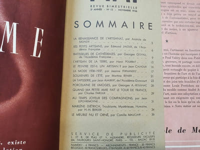 FIAT - Revue bimestrielle - Numéro consacré à l'Artisanat - Novembre 1936