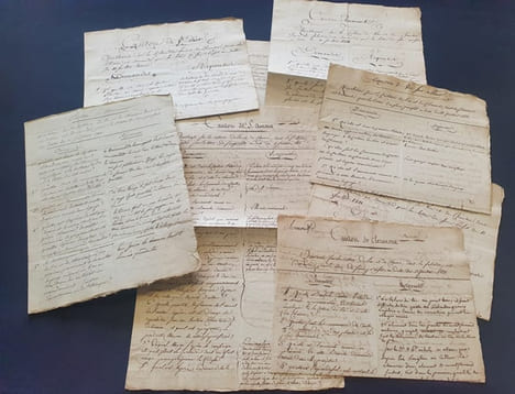 Ensemble de documents manuscrits sur la culture du lin et du chanvre en Auvergne - 1811. undefined