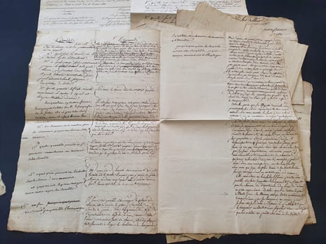 Ensemble de documents manuscrits sur la culture du lin et du chanvre en Auvergne - 1811. undefined
