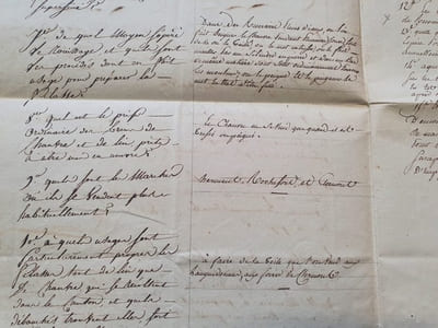 Ensemble de documents manuscrits  sur la culture du lin et du chanvre en Auvergne - 1811