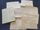 Ensemble de documents manuscrits  sur la culture du lin et du chanvre en Auvergne - 1811. 