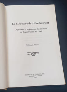 La structure de dédoublement - Objectivité et mythe dans Les Thibault de Roger Martin du Gard