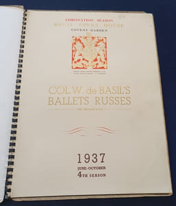 Ballets Russes de Monte-Carlo - Saison Juin / Octobre 1937