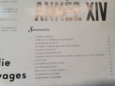 Italie Voyages - Revue touristique mensuelle de l'Enit - Numéro 12 - Octobre 1936