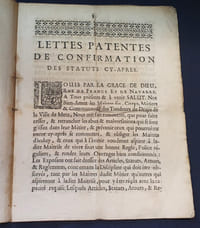 Règles , statuts atours et annexes , aux anciens des Maitres-Six , corps , métiers & communauté des tondeurs de draps de la ville de Metz qui seront gardés & conservés , tant pour la manutention des droits et police dudit corps & retranchement des abus qui s'y étaient glissés - 1700