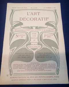 L'Art Décoratif -  Revue Internationale d'Art industriel et de Décoration - N.16 - Janvier 1900 - 2e Année