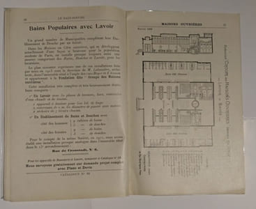 Le Bain Douche pour : Municipalités, casernes, prisons, maisons ouvrières, usines, écoles. Maison DELAROCHE