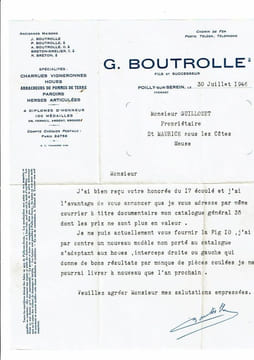 Les Charrues BOUTROLLE. Instruments agricoles et viticoles modernes. Catalogue. BOUTROLLE G.