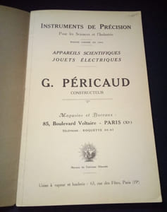 Appareils scientifiques - Jouets scientifiques - Catalogue Péricaud 