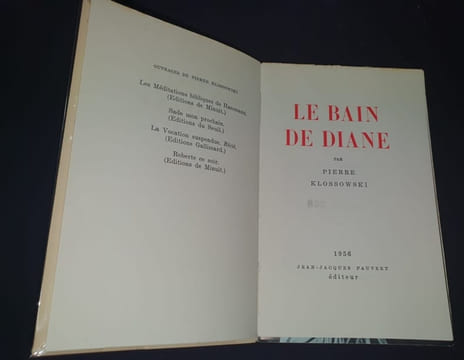 Le bain de Diane. Pierre Klossowski