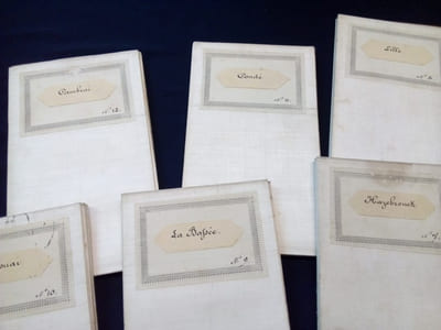 17 cartes entoilées sous emboitage Nord Pas de Calais 1874/1876