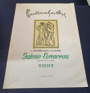 Affiche Paul Louis Guilbert - Affiche épreuve d'artiste signée  Vichy galerie Lorenceau