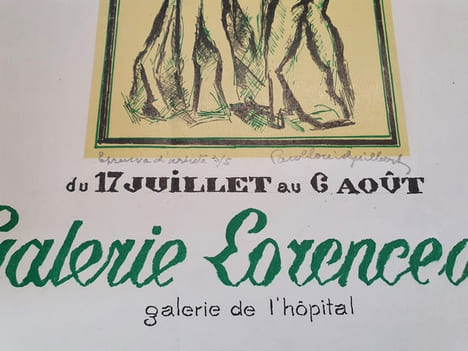 Affiche Paul Louis Guilbert - Affiche épreuve d'artiste signée Vichy galerie Lorenceau. undefined